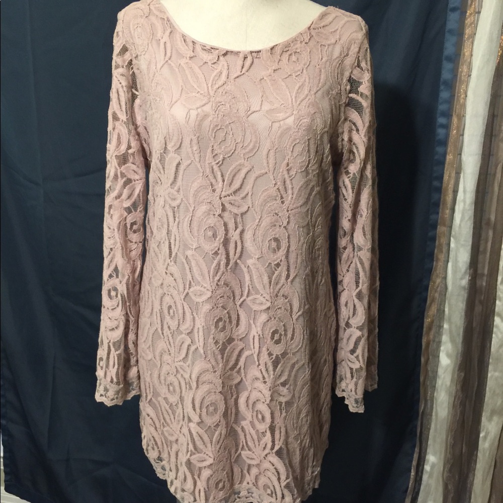 American Rag Girl Rose Knee-Length Lace Sheath